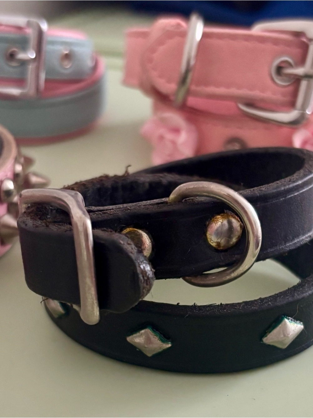 Pack of 4 - Leather Collars - Whimsigoth - BDSM - Alt Fashion